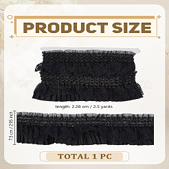 2.5 ярд атласной эластичной плиссированной кружевной отделки&nbsp;OCOR-LP0003-29B