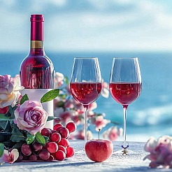 Подвески для бокалов из сплава и стеклянных бусин AJEW-GO00022