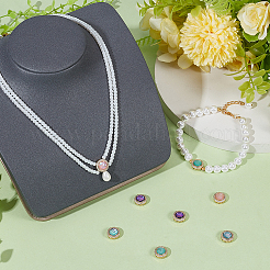 8 шт. 4-х цветные латунные микрофибровые бусины из кубического циркония&nbsp;KK-NB0004-17