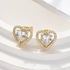 Серьги-гвоздики из циркония&nbsp;EJEW-C139-06G