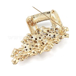 Броши со стразами из цветочного сплава для рюкзака&nbsp;JEWB-P042-04G-B