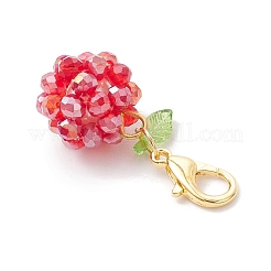 10 шт. стеклянные подвесные украшения в виде фруктов&nbsp;HJEW-MZ00339