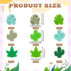 18 шт. 9 стиля кактус и лист пищевые экологически чистые силиконовые бусины SIL-SZ0001-50