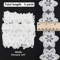 5 ярд отделки из органзы с цветочным кружевом&nbsp;SRIB-WR0001-12