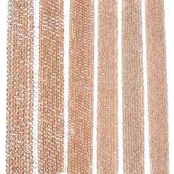 電気メッキガラスビーズセット  パール光沢メッキ  多面カット  ロンデル  桃パフ  6x5mm  穴：1mm  約80~85個/連  38~40cm&nbsp;EGLA-A044-T6mm-A20