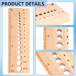 1 Stück rechteckige Stricknadellehre aus Holz&nbsp;TOOL-BC0002-94A