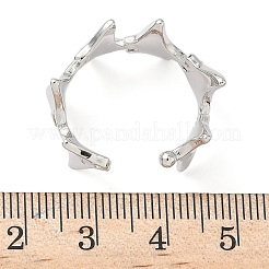 Латунь манжеты кольца RJEW-H256-22P