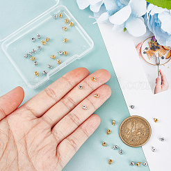 40 шт. 2 цвета латунные обжимные бусины KK-AR0003-27