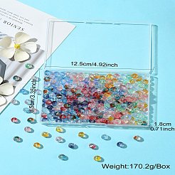 300шт прозрачные расписные стеклянные бусины для выпечки&nbsp;GLAA-CJ0002-46