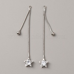 Messing-Strass-Quaste große Anhänger&nbsp;KK-TAC0011-03C