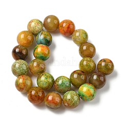 Окрашенные естественный агат бисер пряди G-I394-B14