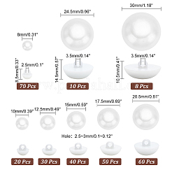 288шт. 8-х стильная пластиковая пуговица с 1 отверстиями на стержне DIY-PH0017-77