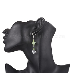 Болтающийся серьги стекло цветок&nbsp;EJEW-JE06537