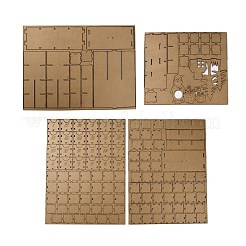 Рождественские деревянные ящики для хранения украшений&nbsp;CON-WH0089-03