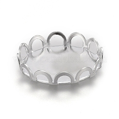 Cabochonfassungen aus Edelstahl 304&nbsp;STAS-P249-16F-S