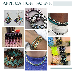 500шт 10 цвета гальванических стеклянных бусин SEED-PH0002-61