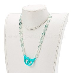Personalisierte Acryl Bordsteinketten Halsketten&nbsp;NJEW-JN03431-02