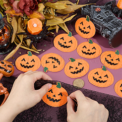 20 шт. нашивки из полиэстера с компьютерной вышивкой в виде тыквы&nbsp;PATC-HY0001-96