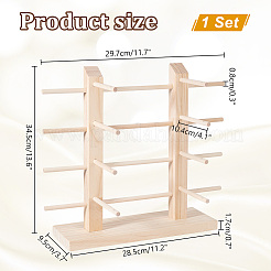 2-рядные деревянные подставки-органайзеры для очков с 8 слотами ODIS-WH0070-76