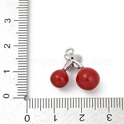 Латунные подвески с красной эмалью&nbsp;KK-M322-03P