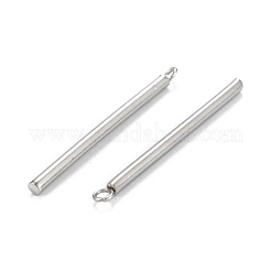 変色しにくい304ステンレススチールペンダント  コラム  ステンレス鋼色  33x3x2mm  穴：1.8mm&nbsp;STAS-Z034-20-20K-P