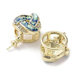 Латунные микропаве в форме узла KK-C041-04A-G