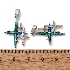 Латунные микро проложить кубического циркония подвески&nbsp;KK-F903-07P