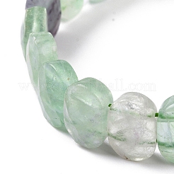 Эластичный браслет из овальных бусин из натурального флюорита G-E010-01S