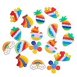 45шт 9 вида акриловых кабошонов MACR-CJ0001-29