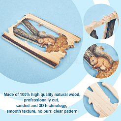 Ornamenti pendenti di animali in legno&nbsp;HJEW-WH0053-08A