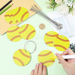 12 Stück PVC-Baseball-Gepäckanhänger&nbsp;AJEW-SP0004-23B