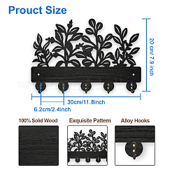 Настенные вешалки из дерева и железа HJEW-WH0055-229