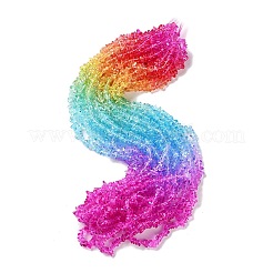 С напылением окрашенные прозрачные стеклянные бусинки GLAA-P060-01A-15