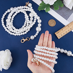 Пластиковый чехол для мобильного телефона с цепочкой через плечо с имитацией жемчуга FIND-WH0126-245