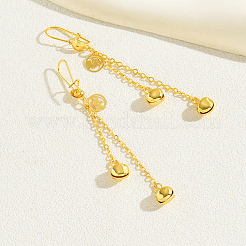 Модные серьги-кольца с подвеской в виде шара из латуни с кисточками DH2211