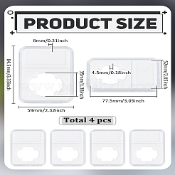 4 boîte de rangement en plastique pour pièces de monnaie&nbsp;AJEW-LP0003-11B