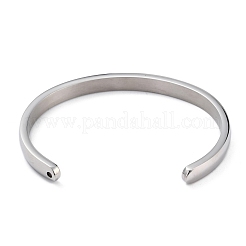 変色しない304ステンレススチール製カフバングル  ステンレス鋼色  内径：1-3/4 ~2-3/8インチ（4.3~6cm）&nbsp;STAS-C023-03P