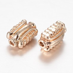 Прямоугольник свет золотой металлизированный латунь бисер KK-M189-01