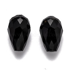 混合スタイルのガラスビーズ  多面カット  ティアドロップ  ミックスカラー  8x6mm  穴：1.6mm  約100個/袋&nbsp;X-GLAA-O021-01B-M