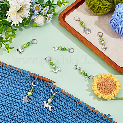 24 шт. 8 стиля собачья тематика акриловые и сплавные маркеры для фиксации стежков&nbsp;HJEW-SC00099