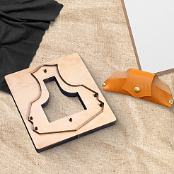 Rechteckige Stanzform aus Holz und Kohlenstoffstahl für die Verpackung von Brillen aus Leder&nbsp;DIY-WH20055-016A