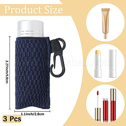 Шелковые мешочки для помады с черными пластиковыми застежками-ключиками AJEW-WH20048-07E