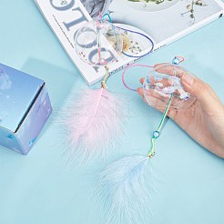 2 шт. 2 цвета японские ветряные колокольчики стеклянные подвески ручной работы для подарка на день рождения и домашнего декора HJEW-BC0001-04