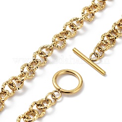 Ионное покрытие(ip) 304 нержавеющая сталь цепочка роло ожерелье NJEW-K249-02G