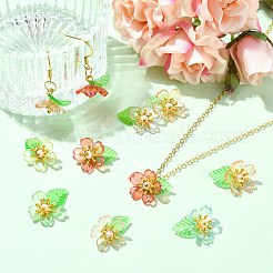 100 шт. акриловые цветочные подвески&nbsp;PALLOY-CJ00113