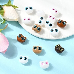 15 шт. 3-х цветный непрозрачный акрил с бусинами из смолы&nbsp;OACR-YW0001-99