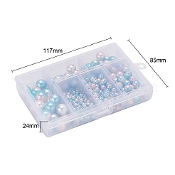 497шт 5 стиля радуги абс пластик имитация жемчуга&nbsp;OACR-YW0001-09B