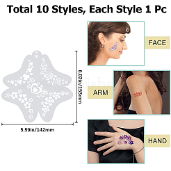 Шаблоны трафаретов для рисования лица из пластика для домашних животных DIY-WH0304-914A