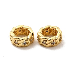 Реечное покрытие латунь микро паве кубический цирконий европейские бусины KK-C010-27