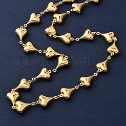 Ожерелья из нержавеющей стали 304 в форме сердца для женщин&nbsp;NJEW-G178-02G-02